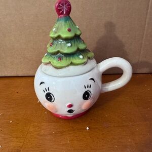 Johanna Parker Whimsical Holiday Tree Mug with Lid